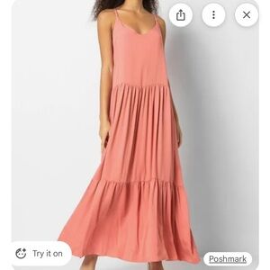 Splendid Coral Maxi Dress